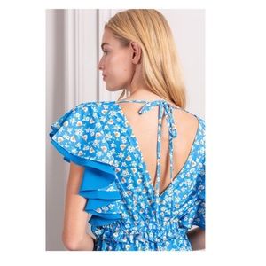 SENLIS | Dresses | New Senlis Amalie Floral Ruffle Midi Dress | Poshmark